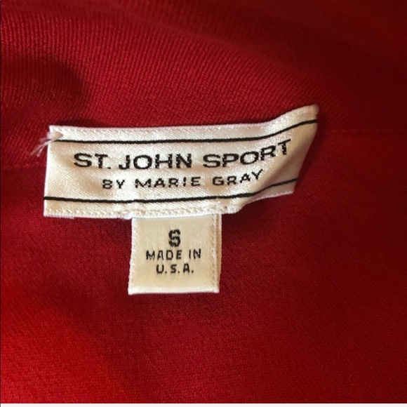 St. John Sport By Marie Gray Red Jacket Size S - Picture 5 of 8